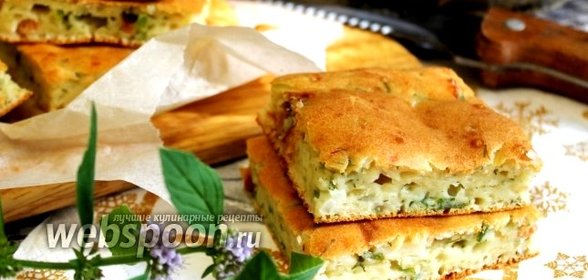 Пирог наливной с копчёной рыбой