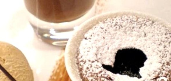 Теплый шоколадный пирог