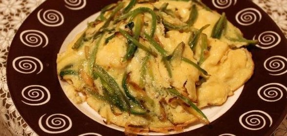 Омлет с черемшой