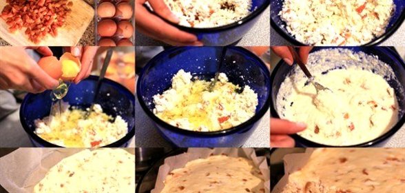 Запеканка из обезжиренного творога с курагой