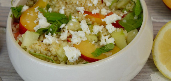 Табуле с сыром фета и помидорами