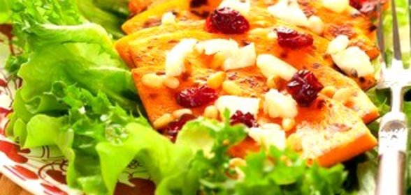 Закуска из тыквы с клюквой и курагой
