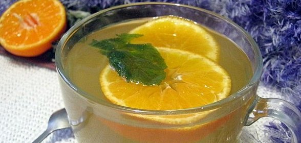 Пряный мятно-мандариновый чай