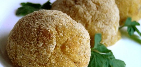 Запеченные картофельные крокеты с грибами