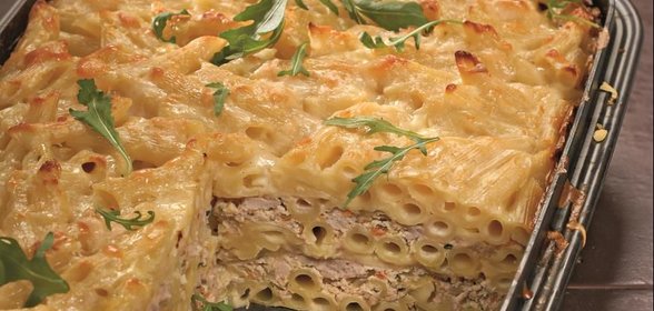 Макаронная запеканка с мясом