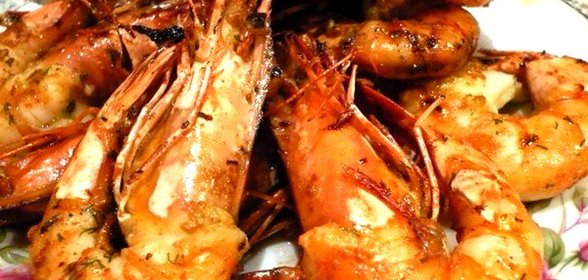 Креветки в соевом соусе с имбирем