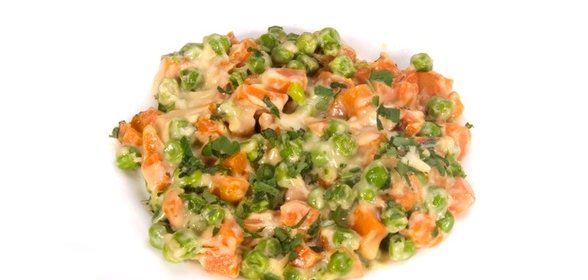 Морковь с зелёным горошком