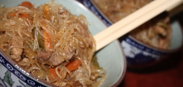 Фунчеза с говядиной и овощами