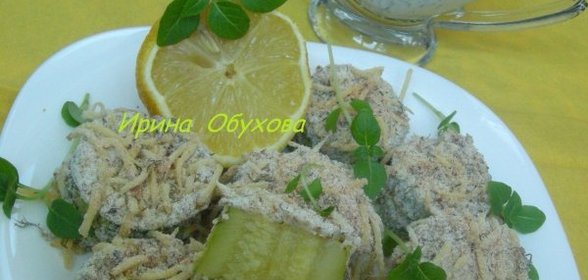 Кабачки запеченные в сухарях