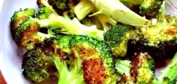 Брокколи, запеченная с чесноком