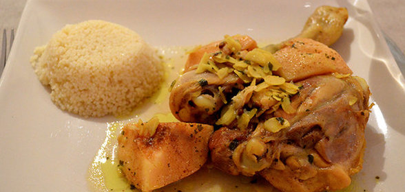 Курица с медом и айвой