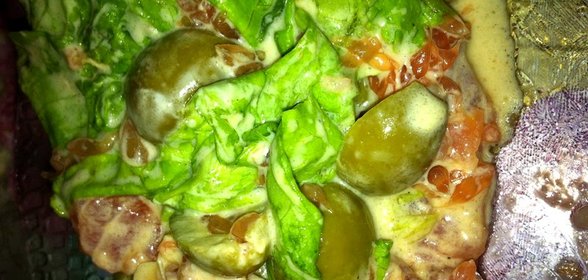 Салат со слабосоленой семгой и грейпфрутом