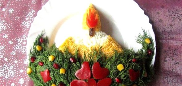 Салат Свеча