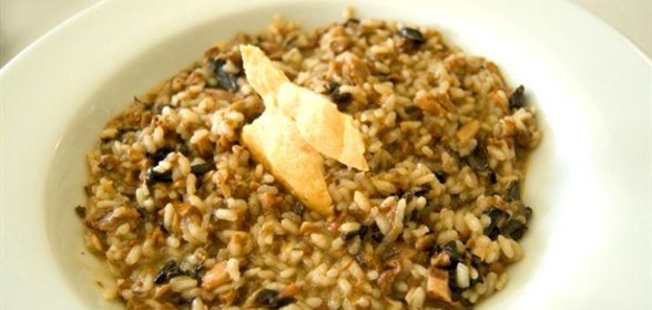 Ризотто с белыми грибами и пармезаном