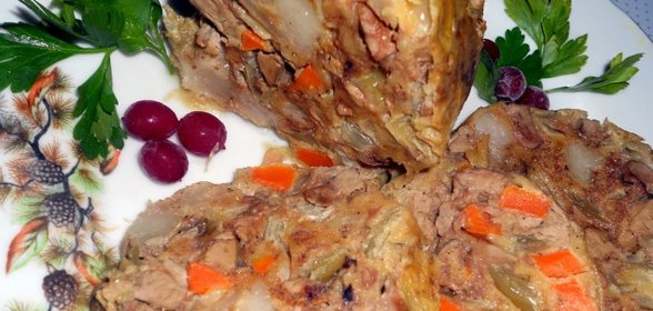 Домашний зельц из куриной печени