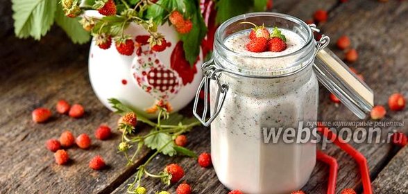 Молочный коктейль с земляникой