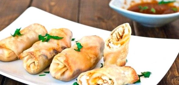 Роллы с индюшкой и грибами