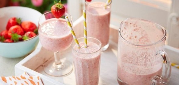 Клубничный безалкогольный коктейль
