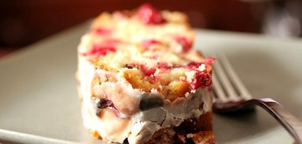 Брусничный торт со сметанным кремом