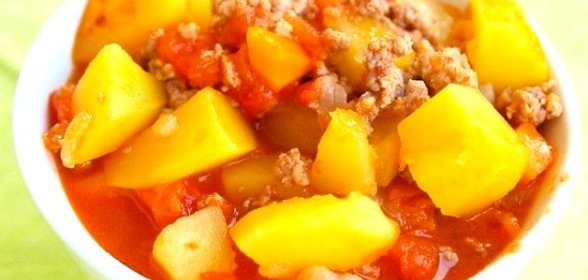 Овощное рагу с фаршем