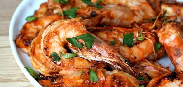 Жареные креветки к пиву