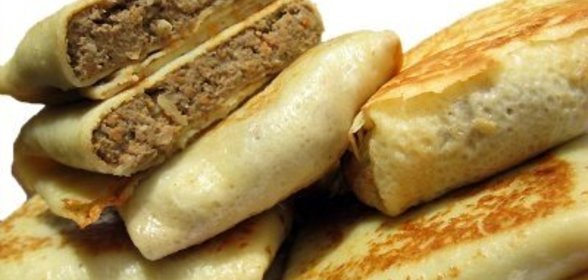 Блинчики с печенью и яйцом