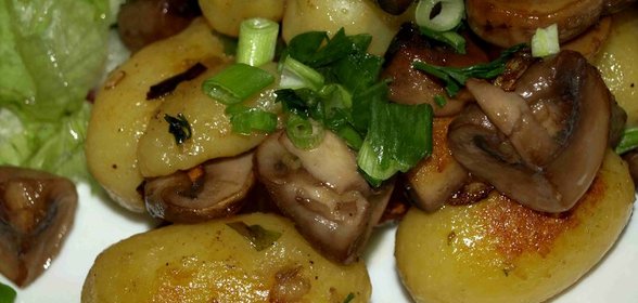 Картофель по‑деревенски с грибами