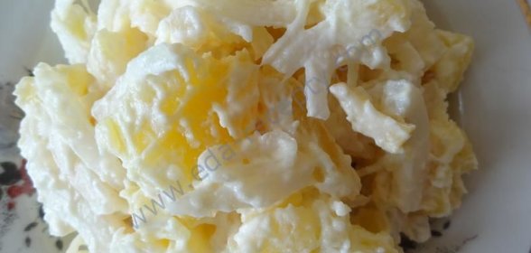 Салат из кальмаров постный