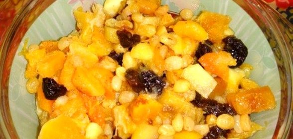 Тыква с сухофруктами в мультиварке