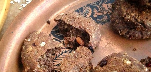Имбирное печенье из льняной муки с овсянкой
