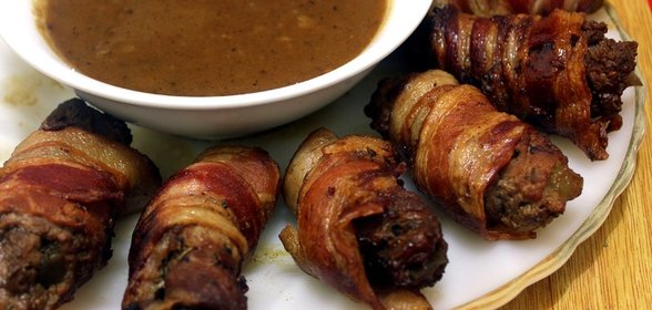 Рулетики из говядины с начинкой