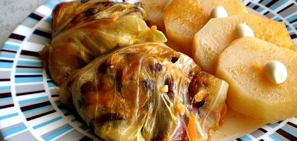 Голубцы с фасолью