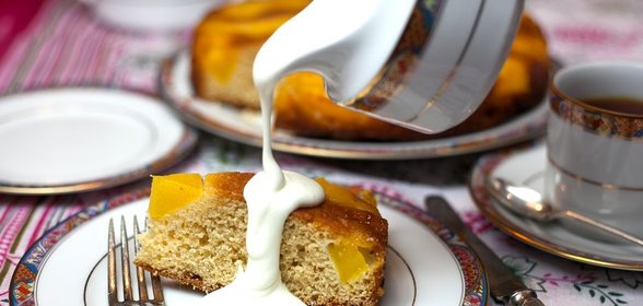 Пирог с манго и ванилью