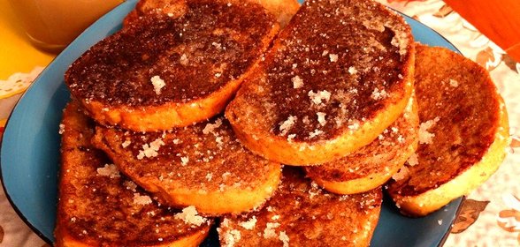 Гренки с какао