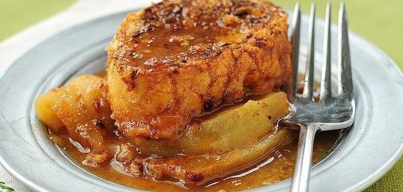 Французские тосты с яблоками и виски