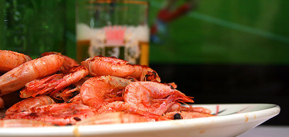 Жареные креветки