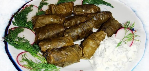 Армянская долма в виноградных листьях