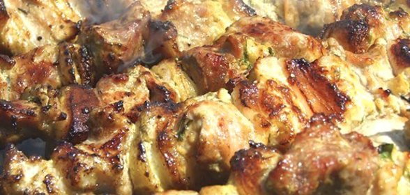 Шашлыки из курицы с цукини