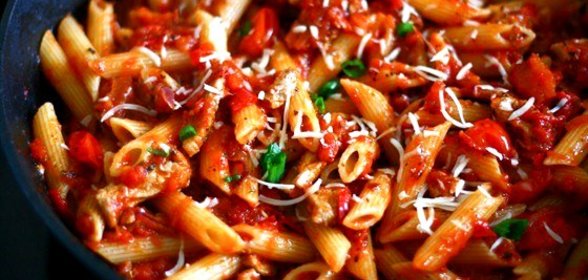 Пенне ригате со свиной вырезкой