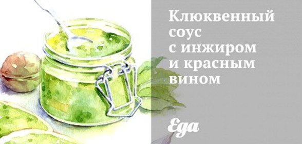 Клюквенный соус с инжиром и красным вином
