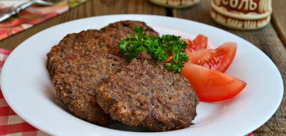 Котлеты из куриной печени и свинины