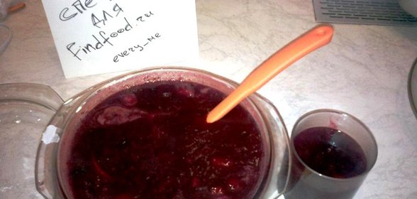 Рябиновый кисель с яблоками