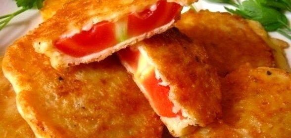 Жареные помидоры в сырном кляре