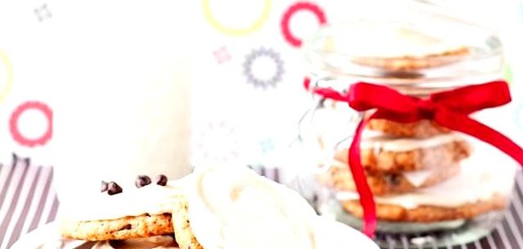 Овсяное печенье с кофейной глазурью