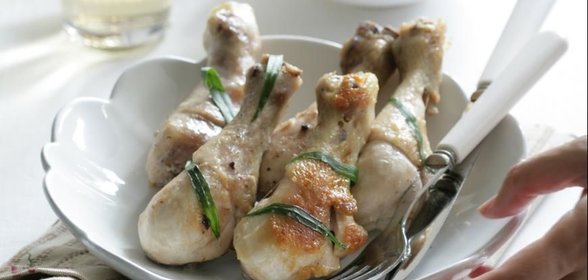 Куриные ножки с кленовым сиропом и тархуном