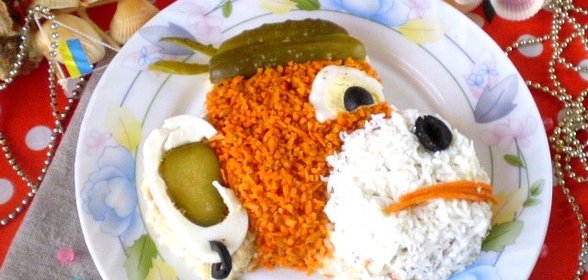 Салат Обезьянка с корейской морковкой