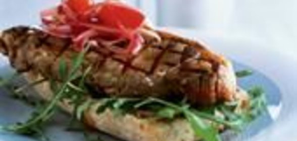 Открытый бутерброд со стейком