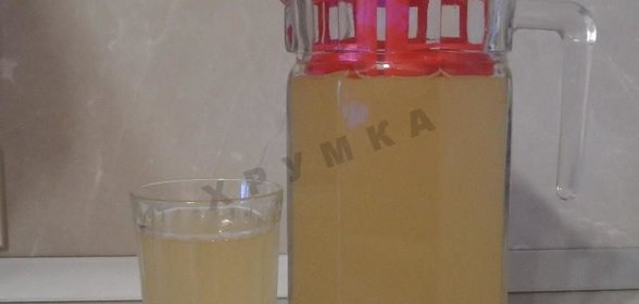 Имбирный лимонад с яблоками и лимонами