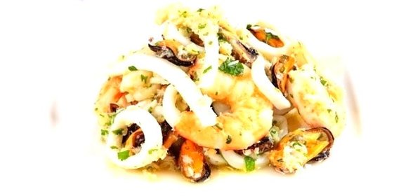 Салат из морепродуктов без майонеза