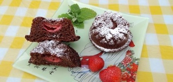 Кекс Клубника в шоколаде